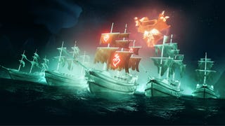 A haunting fleet of ghostly ships in Sea of Thieves