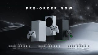 Three new Xbox console options on a pre order infographic